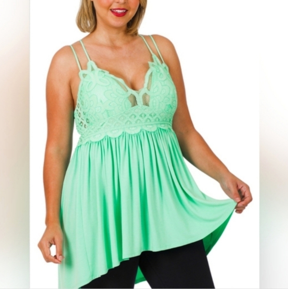 NWOT Boho Top By Zenana Outfitters in Mint 💚 - Picture 1 of 7